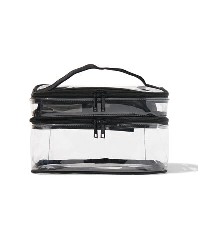 beautycase met organizer transparant 17x25x15