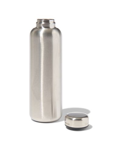 isoleerfles 450ml rvs dubbelwandig zilver