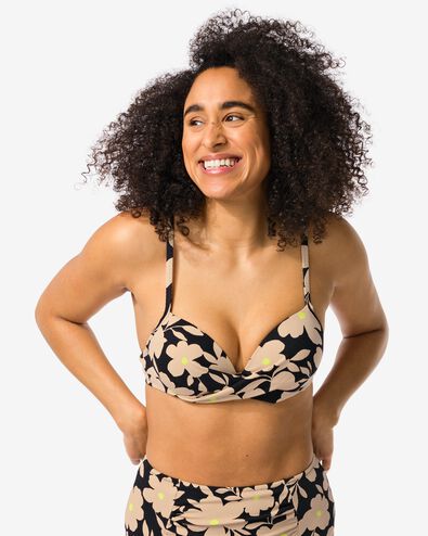 dames push-up bikinitop cup B-E multi1