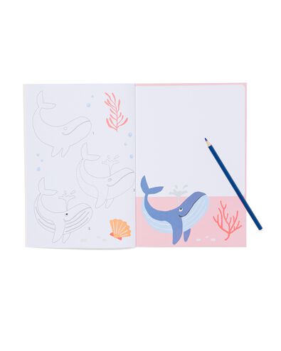 kleur en leerboek dieren tekenen 5+