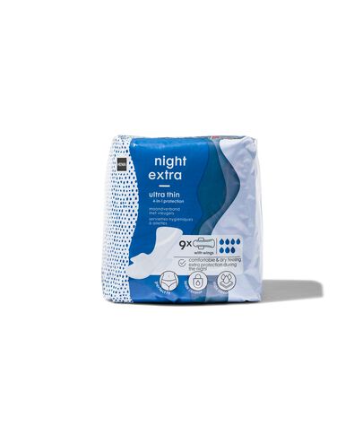 maandverband ultra dun voor de nacht - 9 stuks