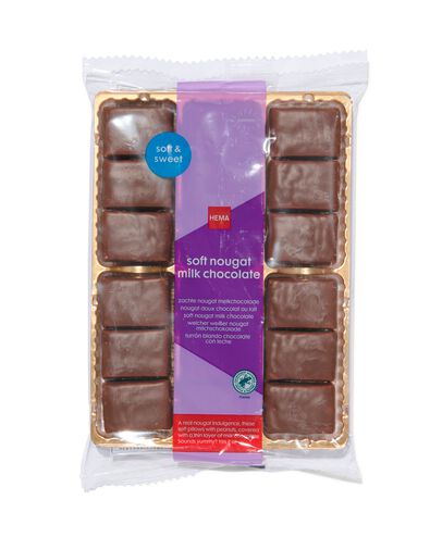 zachte nougat met melkchocolade 180gram