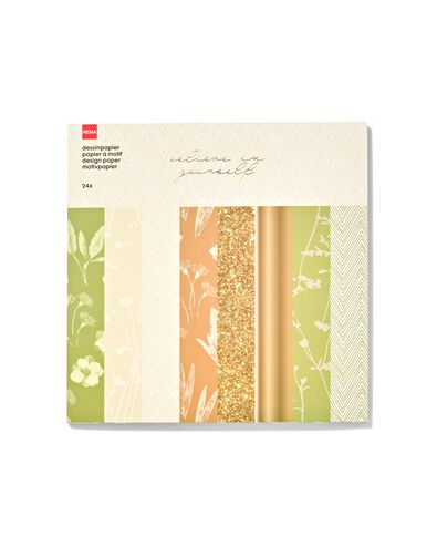 dessinpapier natuur 20x20 - 24 stuks