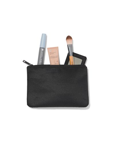 make-up tas plat zwart 14x21