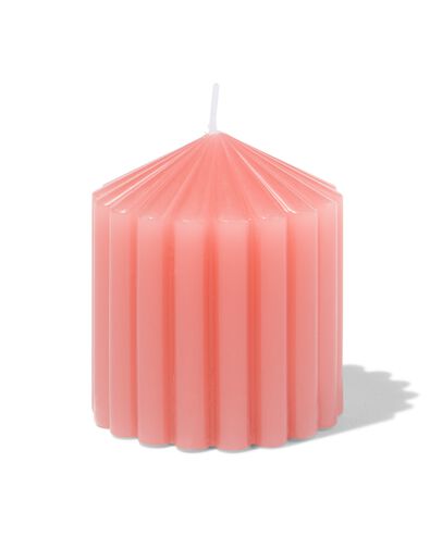 pilaarkaars bloem met ribbels &Oslash;7x8 roze