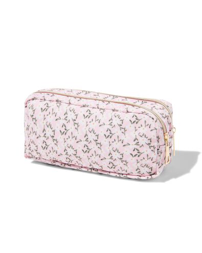 etui met dubbele rits bloemen