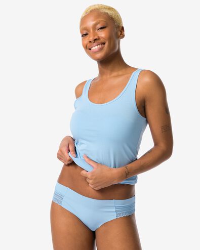 dames brazilian micro met kant blauw
