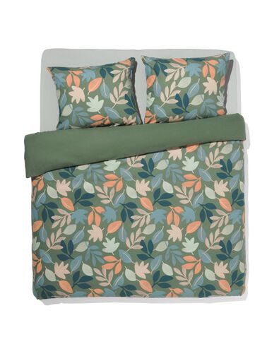 dekbedovertrek flanel 200x200/220 pastel bladeren
