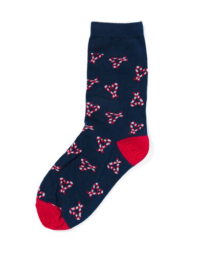sokken met katoen zuurstokhart blauw
