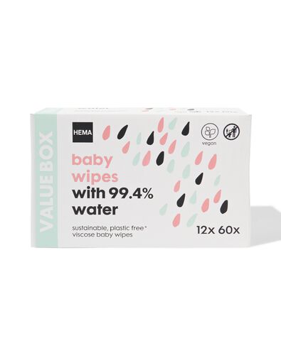 baby waterwipes - 12x60 stuks