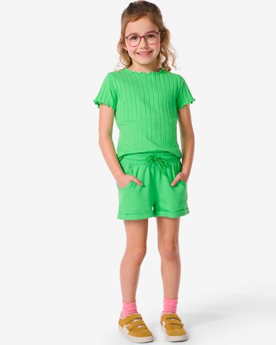 kinder sweatshort groen