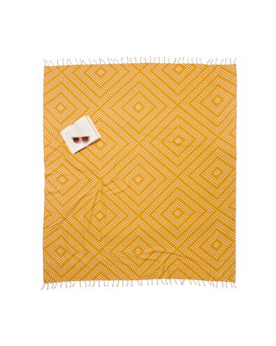hamamdoek 160x180 stip oranje/wit