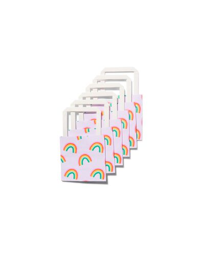 cadeautasjes papier 13x13x7 regenboog - 6 stuks