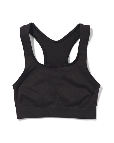 kinder sporttop naadloos zwart