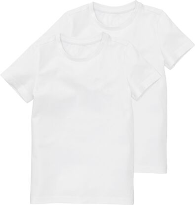 kinder t-shirts  biologisch katoen - 2 stuks wit