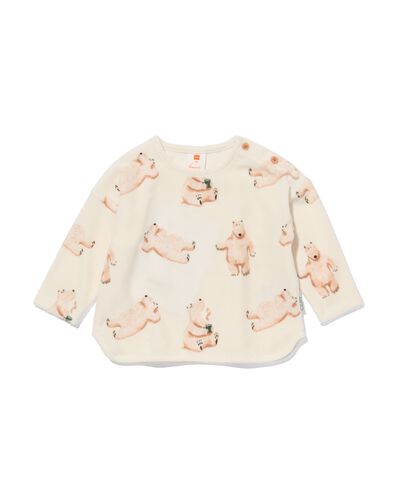 newborn sweater velours gebroken wit