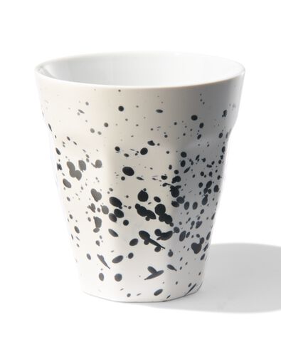 mok 250ml Mirabeau aardewerk wit spetters