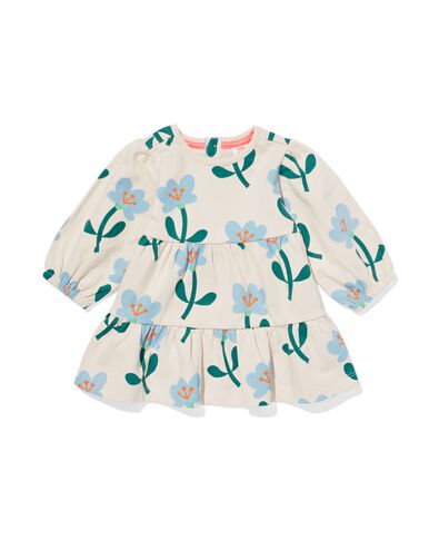 baby sweatjurk met stroken ecru