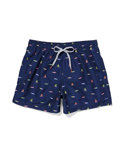 heren zwembroek boten donkerblauw