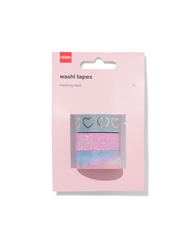washi tapes met glitters - 3 stuks