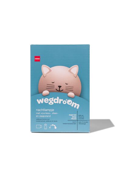wegdroom nachtlampje kat met 3 standen