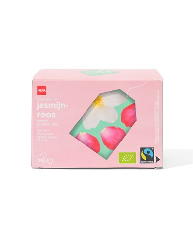 biologische groene thee jasmijn roos - 20 stuks