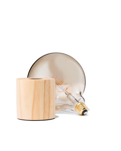 led globe xl + voet hout E27 4W 100lm