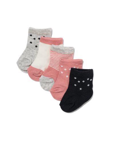 5-pak babysokken roze