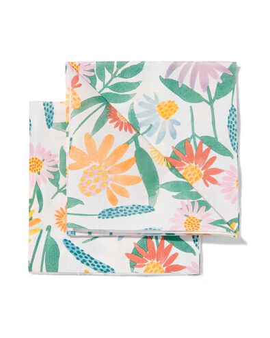 papieren servetten 33x33 bloemen - 20 stuks