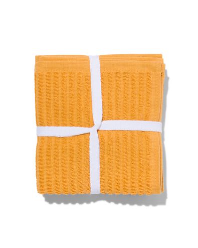 vaatdoekjes 30x30 katoen okergeel - 3 stuks