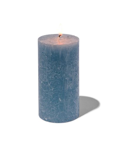 rustieke kaars - 7x13 - blauw