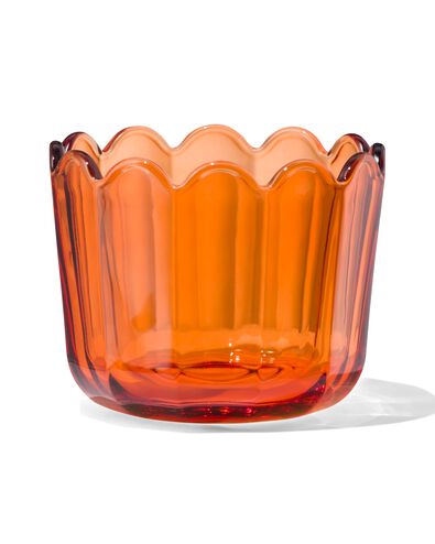 sfeerlichthouder bloem  &Oslash;7x6 terra glas