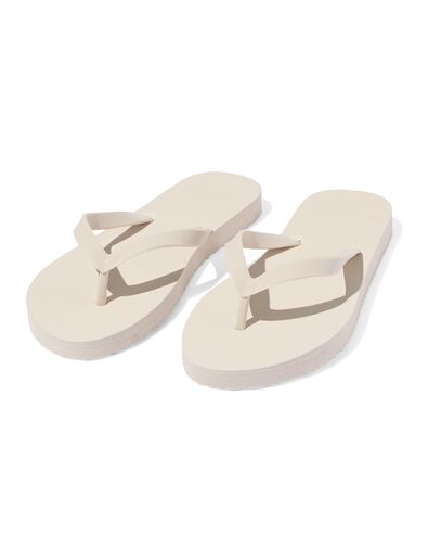 dames teenslippers gebroken wit