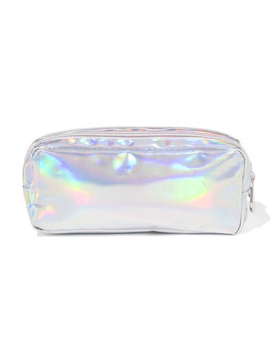 etui met dubbele ritsen iriserend