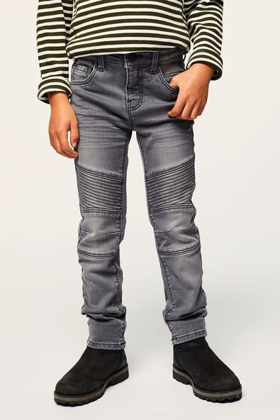 kinderjeans skinny fit donkergrijs