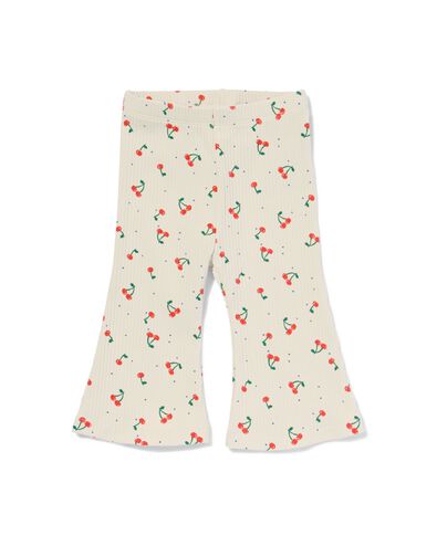 flared rib babylegging met kersen ecru