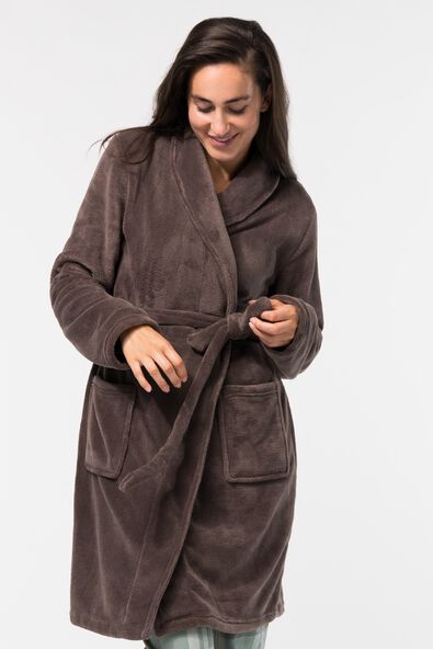 dames badjas kort fleece