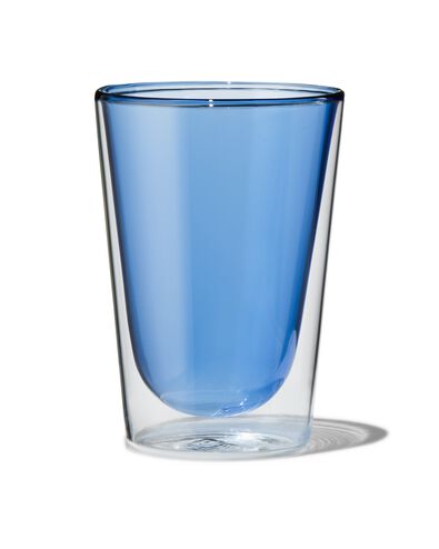dubbelwandig glas 350ml blauw