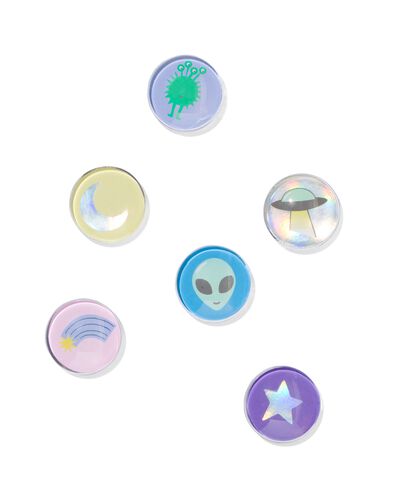 magneten glas space &Oslash;3cm - 6 stuks
