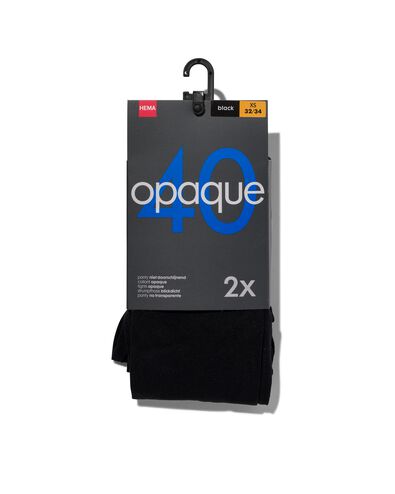 2-pak pantys 40 denier zwart