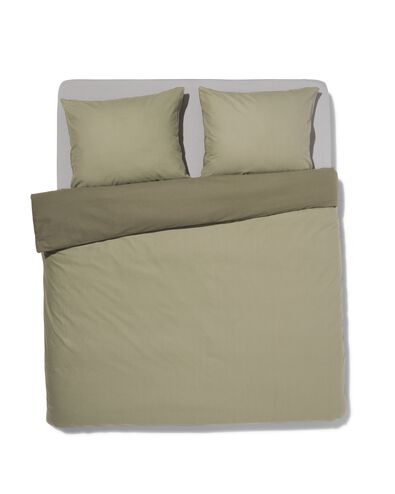 dekbedovertrek flanel 200x200/220 melange groen