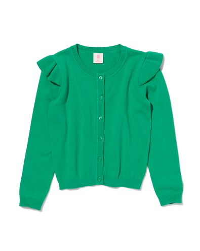 kindervest met ruffle groen