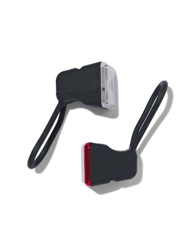 LED fietslampjes zwart - 2 stuks
