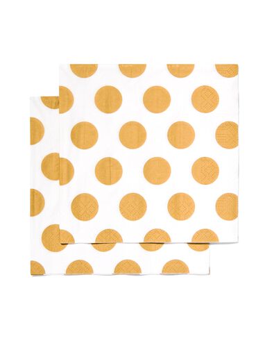 servetten - 33 x 33 - papier - goud stippen - 20 stuks