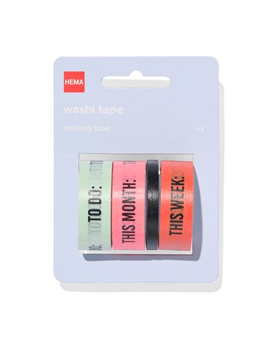 washi tapes - 4 stuks