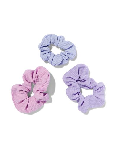 scrunchies in 3 maten paars - 3 stuks