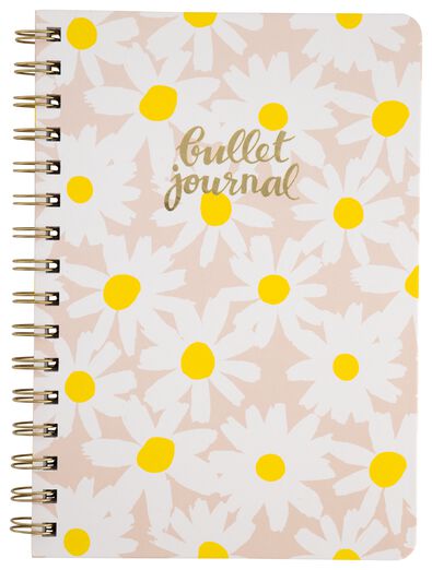 bullet journal met spiraal A5 bloemen