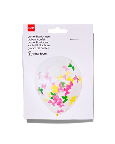 confetti ballonnen 30cm vlinder - 6 stuks