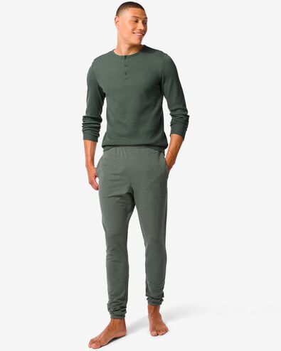 heren lounge broek met bamboe groen