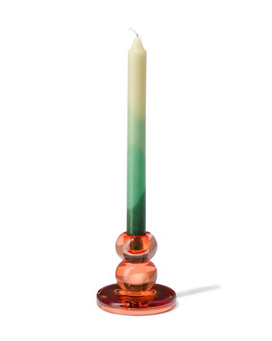 kandelaar &Oslash;9.5x9 oranje glas